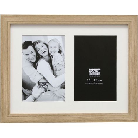 Cadre Photo pour 2 Photos Vertical Naturel 40 x 29 x 2 cm