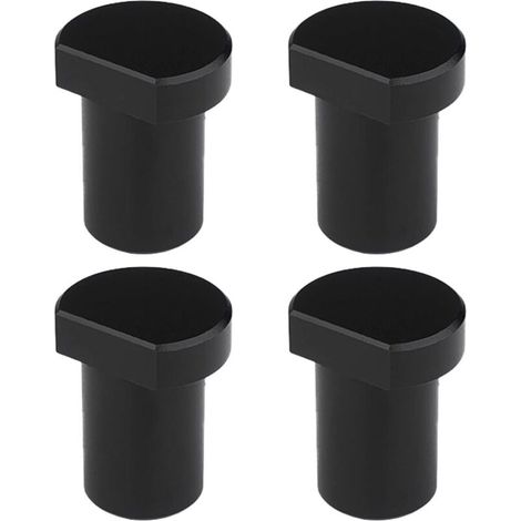 Lot de 4 colliers de serrage en alliage d'aluminium pour banc de travail du bois, table d'établi, bouchon de rabotage pour trou de chien de 19 mm/20 mm (noir 20 mm) (1/5)