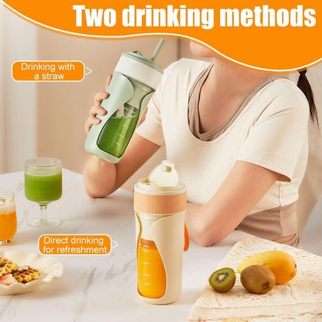 Tragbarer Mixbecher, Mini-Mixer, Entsafter, ideal für die Zubereitung von Smoothies und Cremes, persönlicher auslaufsicherer elektrischer Mixer, leicht zu transportieren, geeignet für Küchen, Fitnesss