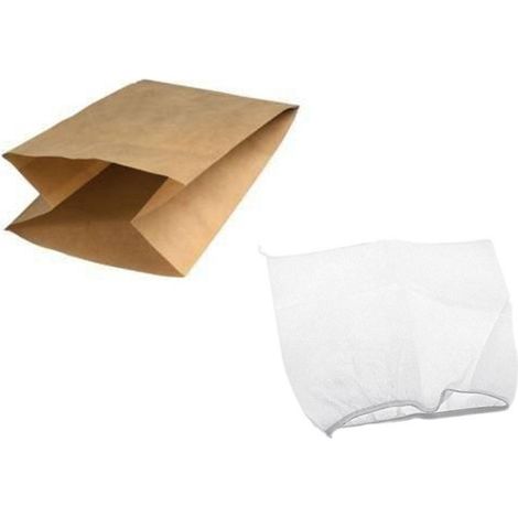 8 SACCHETTI + 1 FILTRO STOFFA X MOTORE BIDONE ASPIRATUTTO UNIVERSALI AL 10 (1/2)