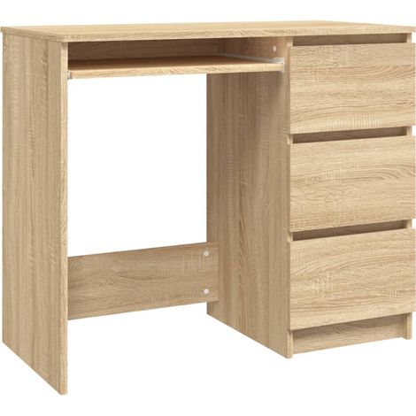 INLIFE Bureau Chêne sonoma 90x45x76 cm Aggloméré (1/5)
