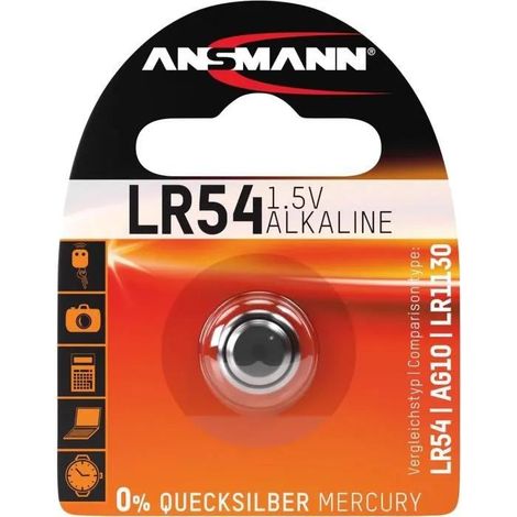Pile bouton ansmann LR54 alcaline 1 5 volt pack de deux