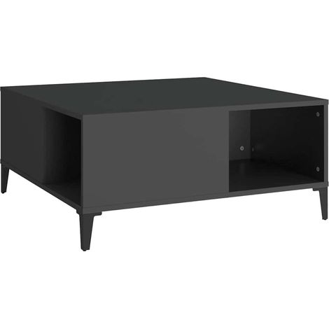 Maison Exclusive - Mesa de centro madera contrachapada negro 80x8 (1/5)