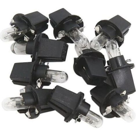 10 Pcs DC 12V 1,2W T5 Ampoule Tableau de Bord Jaune Clair pour Voiture Interne (1/4)
