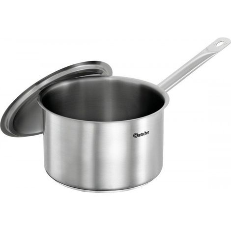 Casserole inox finition brossée 6,7 Litres, couvercle inclus (1/4)