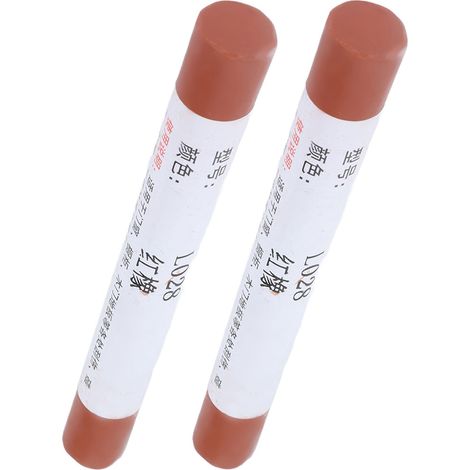 Lot de 2 crayons de réparation pour meubles et sols, pour retouches de peinture, en bois composite et chêne rouge. (1/5)