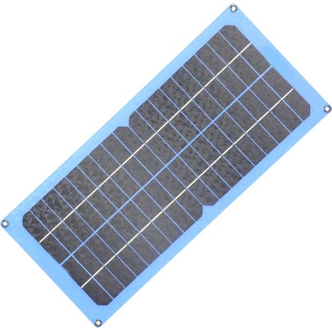Kit panneau solaire flexible 15W 18V, module photovoltaïque portable, chargeur USB pour camping-car, randonnée, camping, pliable et léger (1/5)