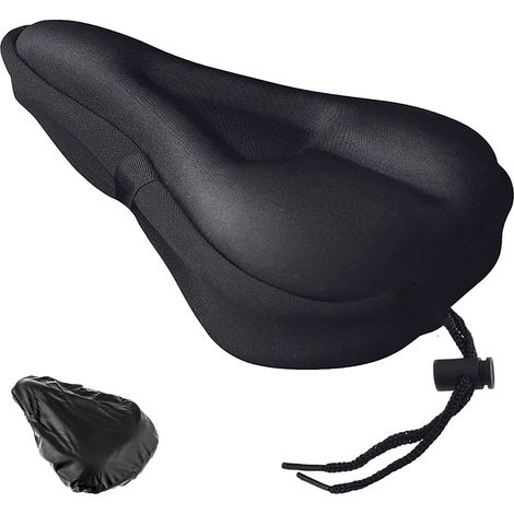 1 Housse de selle en gel, coussin souple résistant à l'eau, pour vélo d'appartement et spinning, compatible hommes et femmes (1/5)