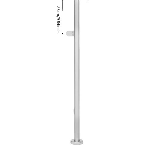 Poteau d'angle, acier inoxydable 316, design moderne, Argent (1/2)