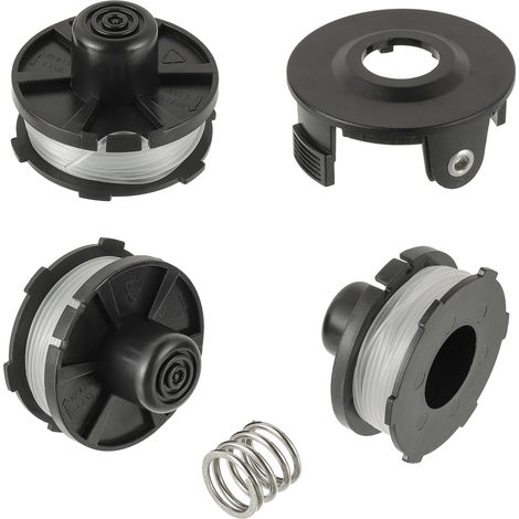 Hilo de repuesto para Makita 196146-9/195858-1, hilo de repuesto Makita 18V Akkusence DUR181Z, DUR181RF, DUR181RF, DUR181, 8 m de largo, Ø1,60 mm (3 bobinas + 1 tapa + 1 resorte)