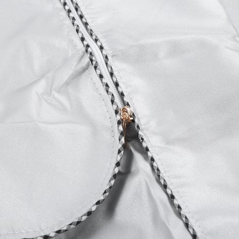 Housse de protection universelle imperméable et anti-poussière pour machine à laver (Housse de machine à laver avec revêtement argenté, taille M, ouverture frontale) (1/5)