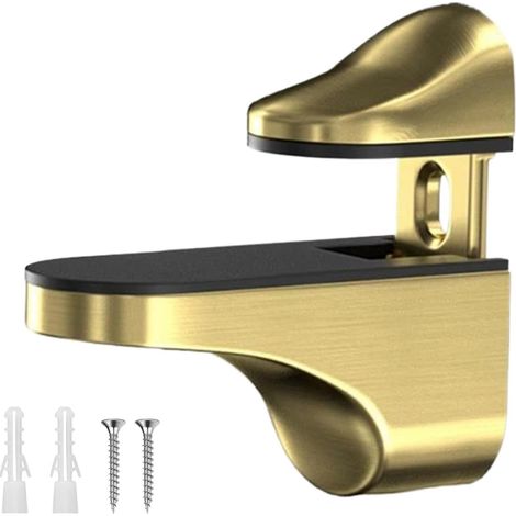 Équerres murales pour étagère en verre Pièces De Rechange Pour Clips De Support Réglable Et Fixation Pour Étagère De Douche En Verre Pour barre de porte de douche de s (1/5)
