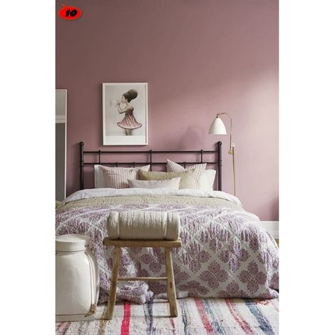 Madeinnature – Peinture murale acrylique mate 0.5L – Très opacifiante – Séchage rapide 20 min – Lessivable – Couleur vieux rose (1/3)