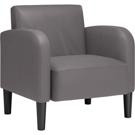 vidaXL Divano Sedia con Braccioli Grigio 54 cm in Similpelle (1/5)