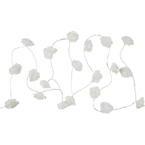 Guirlande Lumineuse 20 LED "Rose" 350cm Blanc (1/5)