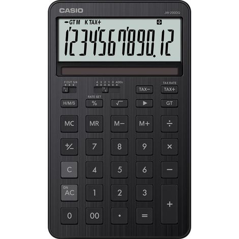 Casio JW-200DQ calculatrice Bureau Calculatrice basique Noir
