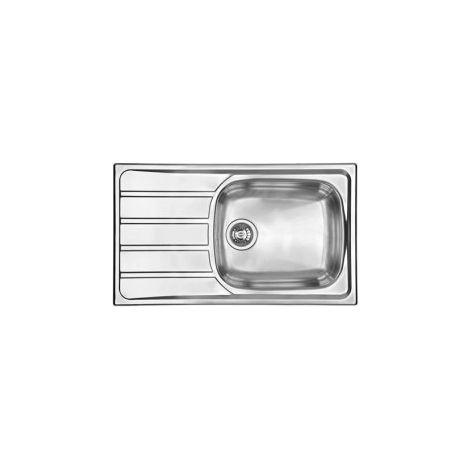 Lavello UNIVERSAL 86X50 1 vasca destra 45X40 + gocciolatoio ACCIAIO INOX finitura Satinato (1/5)
