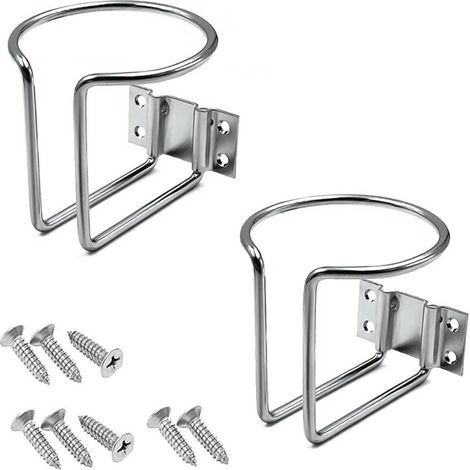 Lot de 2 anneaux porte-gobelets en acier inoxydable pour bateau, voiture, camion