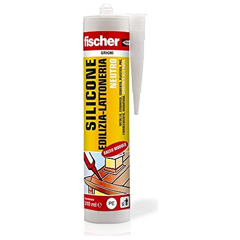 Silicone Neutro Edilizia-Lattoneria Fischer Grigio (1/4)