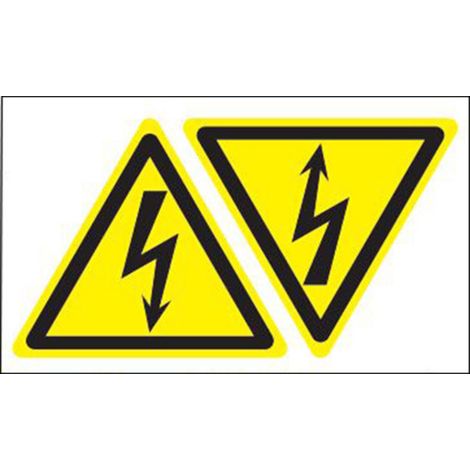Warnschild Achtung Hochspannung Folie selbstklebend 2 St.