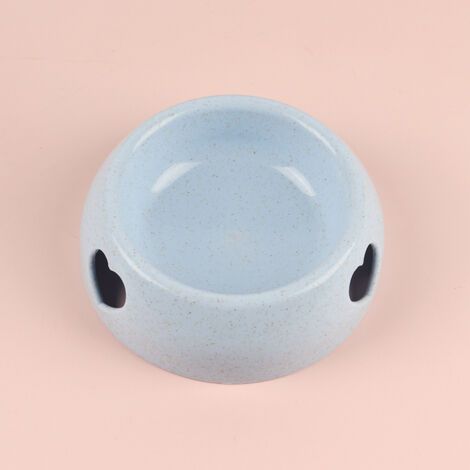 BUNTHAUS Fournitures pour animaux de compagnie, bol pour chien, bol à riz, bol simple en plastique Love, bol pour animaux de compagnie, bol de nourriture pour chat (Petit,bleu) (1/5)