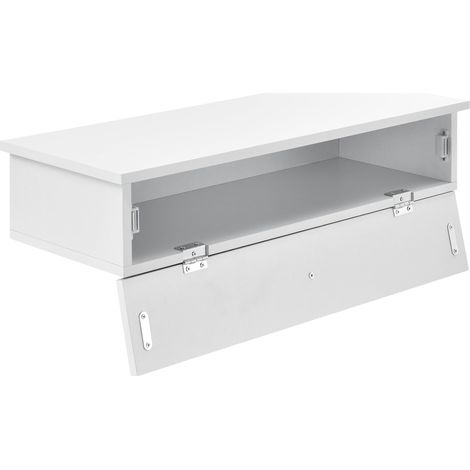 Juego de 2 estantes de pared unidad de almacenamiento 60 cm blanco 030003638