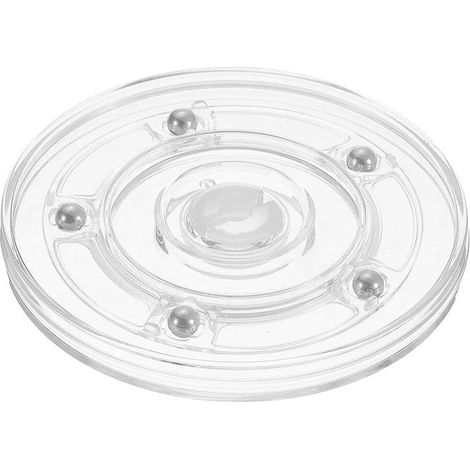 Plato giratorio de acrílico transparente de 4 pulgadas, plataforma giratoria de 360 ​​grados con rodamientos de bolas (1/5)