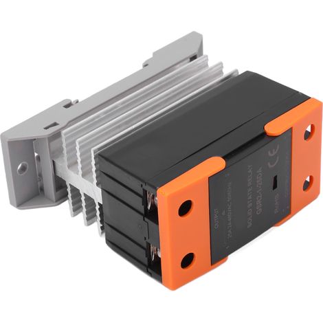 Relais statique (SSR) avec dissipateur thermique, entrée CC 3-32 V et sortie CA 24-480 V, pour usage domestique. (1/5)