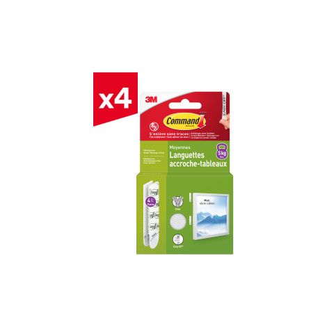 Lot de 4 languettes Command™ M - Blanc (1/5)