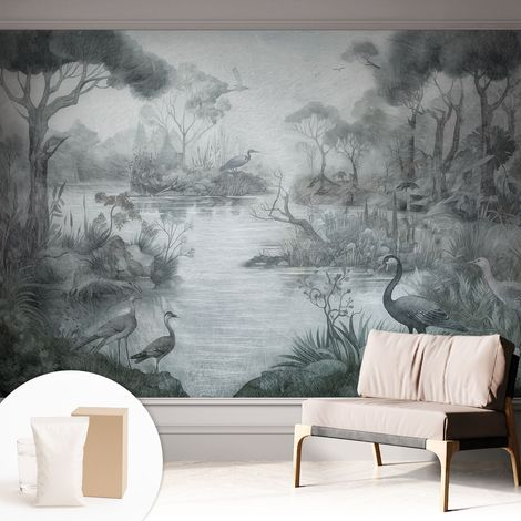 Tapete Vliestapete mit Kleber - Wanddekoration Wohnzimmer - Tapete Schlafzimmer Natürliche Kulisse 312x219 cm (1/5)