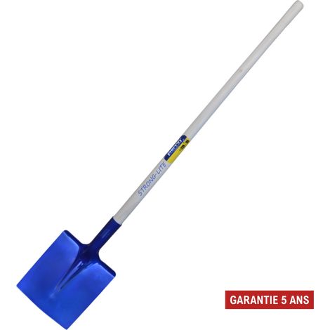 Pala quadrata in alluminio da 25 cm, Strong-Lite, con manico in legno da 110 cm. OUTILS PERRIN