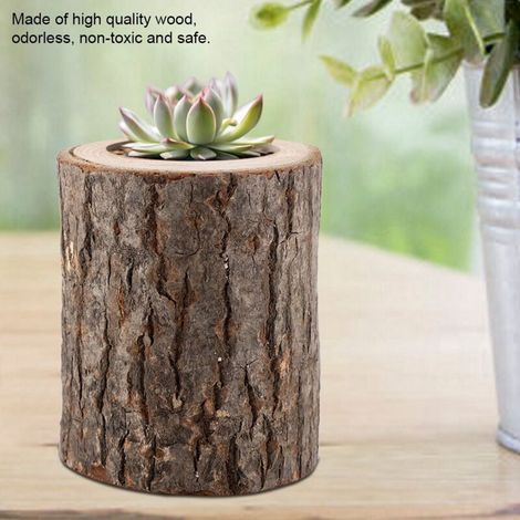 Kerzenhalter aus Naturholz – 3er-Set rustikale Innendekoration