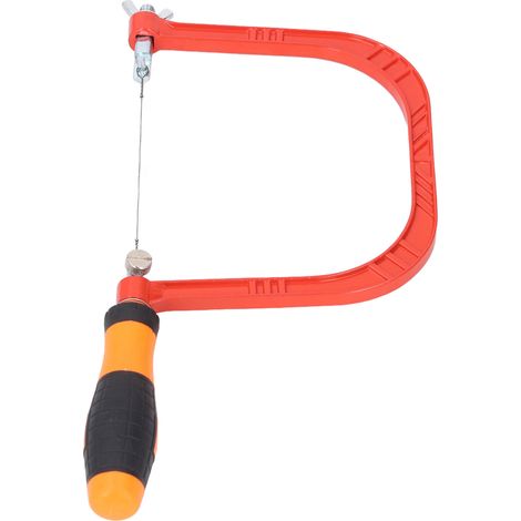 Scie à chantourner de 12,7 cm (5 po) avec cadre en alliage d'aluminium et 5 lames en forme de U, kit pour projets de menuiserie et d'artisanat. (1/5)