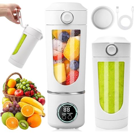 mini blender avec 12 lames en fer forgé forgé inoxydable et affichage numérique – Blender nomade (1/5)