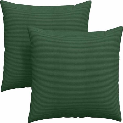Maison Exclusive - Sofakissen 2 Stück Dunkelgrün 80 x 80 cm Cords