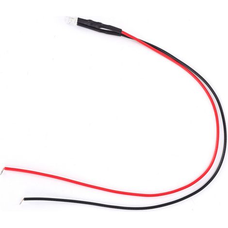 50 pièces LED 3mm 12V diodes lumineuses filaires à tête ronde haute luminosité connexion directe (1/5)