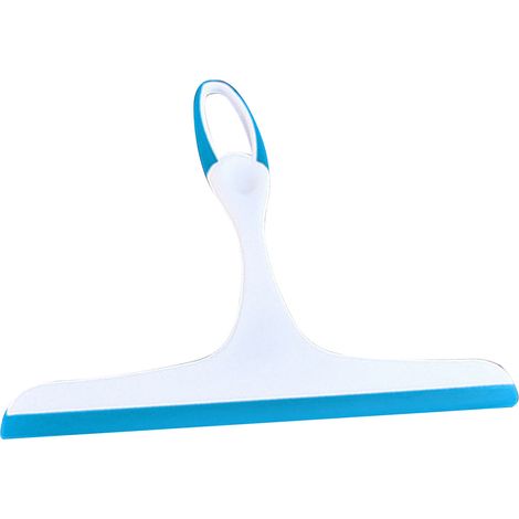 Raclette multifonctionnelle pour fenêtres, verre, portes de douche, pare-brise de voiture et carrelage, double face, bleue. (1/5)