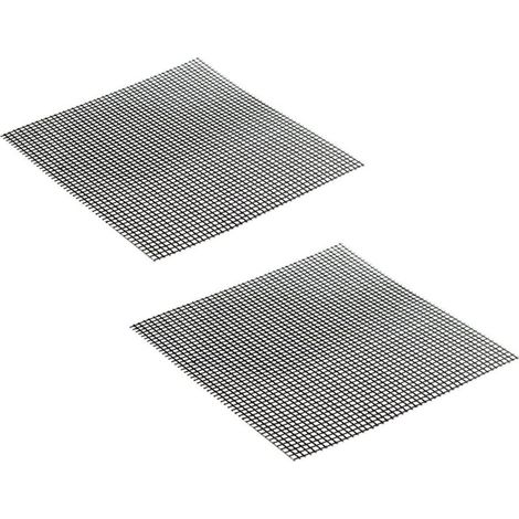 Tapis de barbecue, 2 pièces de 33 x 40 cm en téflon antiadhésif, maille pour barbecue, maille pour grille de barbecue pour four à micro-ondes, barbecue au charbon de bois-Fei Yu (1/5)