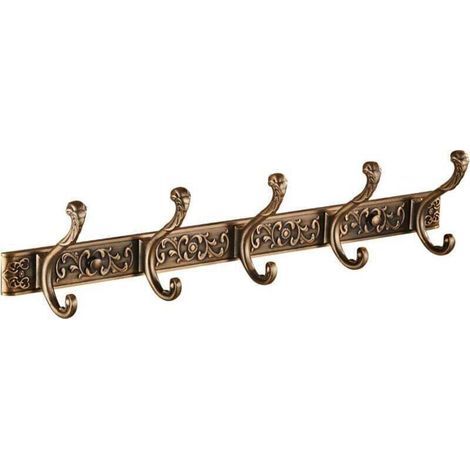 Murale Patère Porte Vintage Bronze Couleur Rétro Patère Porte Manteau Mural Crochet De Manteau Avec Vis Vintage Crochet Aluminium Crochet Porte Manteau Crochets Vintage Vieilli Avec 5 Crochets (1/5)