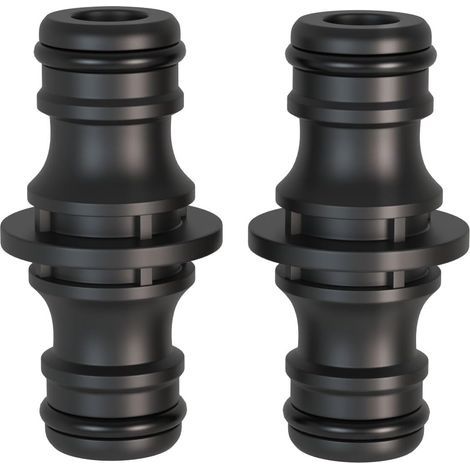 2 pieces Fitting, 1/2 inch double plug Connecting piece for secure connection of pipes, connection of two pipes for extension