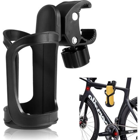 Porte-Bouteille de vélo Universel Rotation 360 Degrés Réglable Porte-Gobelet Porte-Bouteille de Vélo Porte Bidon Gourde VTT pour Chariots, Vélos de Montagne, Déambulateurs (1/5)