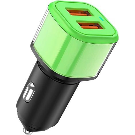 60W Car Charger, Fast Charging USB Car Charger, QC 3.0 USB Cigarette Lighter Car Charger, Dual Port Car Charger Plug, Universal Automotive Interior Decoration Accessories (1/5)