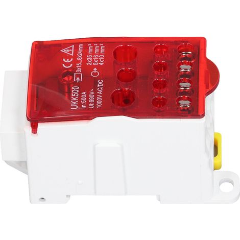 UKK500 C45 Anschlusskasten mit Klemmenblock, 690 V, 500 A, einpolig, für Schienenstromversorgung, rot (1/5)