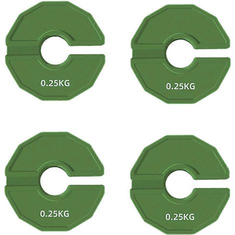 Set mit 4 Mikro-Gewichtsscheiben, 0,25 kg Intervallhanteln, grün (1/5)