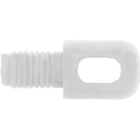 Endkappe für die untere Schiene eines Rollladens, 10,5 mm Innendurchmesser, zur Kabelführung. Speziell für Rollladenstoffe und Fenster entwickelt. (1/2)