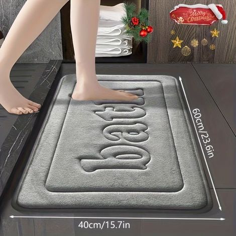 Tapis de bain de luxe en mousse à mémoire de forme Ultra-doux et épais (25D), antidérapant