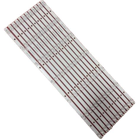Tira de LED, 12 piezas/set, 647 mm de longitud, bombillas LED, material de aluminio, certificado CE (1/5)
