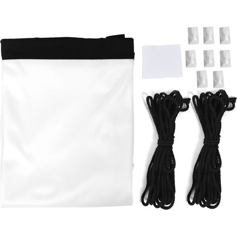 Écran de Projection Portable 100 Pouces, Blanc, 100% Polyester Renforcé, Pliable et Doux (1/5)