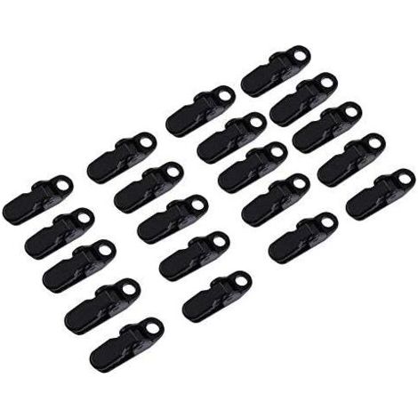 20 Befestigungsclips für Planen, Zeltclips aus Kunststoff-Linoleum, Planenclips Zeltclips