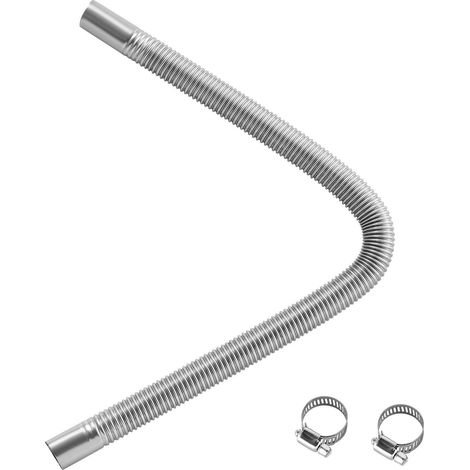 Tuyau d'échappement flexible 600 mm pour chauffage diesel avec 2 colliers,inox pour chauffages diesel 2KW 5KW 8KW (1/5)